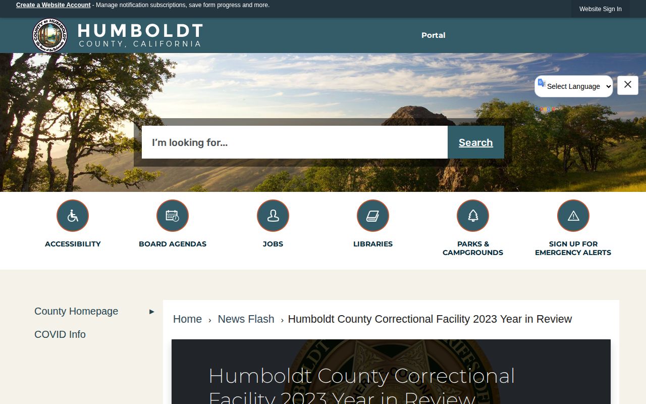 Humboldt County Correctional Facility release statistics year in review source