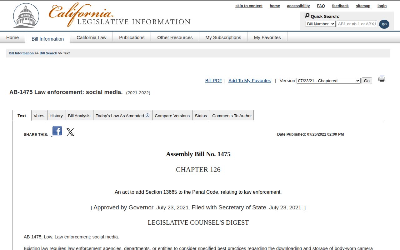 California Penal Code booking photo publication restriction source